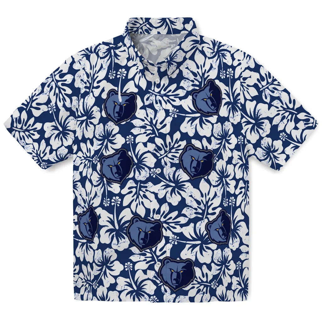 Memphis Grizzlies Hawaiian Shirt - Hibiscus Motif | Hula Hawaiian Shirts