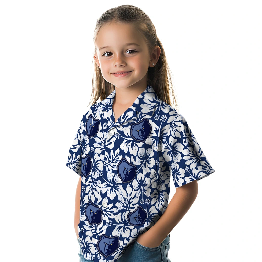 Memphis Grizzlies Hawaiian Shirt - Hibiscus Motif | Hula Hawaiian Shirts