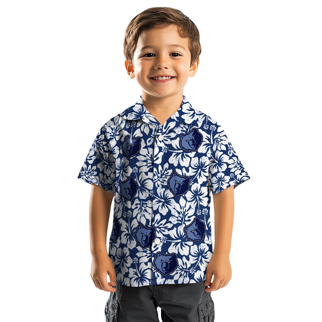 Memphis Grizzlies Hawaiian Shirt - Hibiscus Motif | Hula Hawaiian Shirts