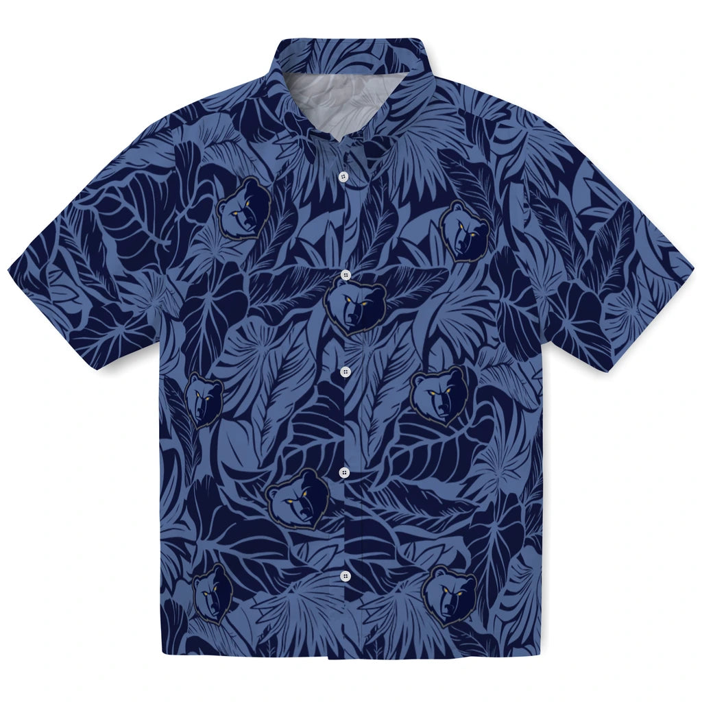 Memphis Grizzlies Hawaiian Shirt - Monstera Layer | Hula Hawaiian Shirts