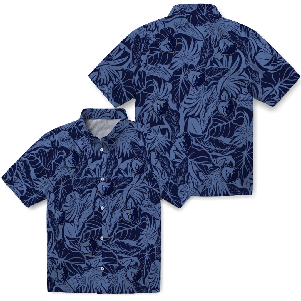 Memphis Grizzlies Hawaiian Shirt - Monstera Layer | Hula Hawaiian Shirts