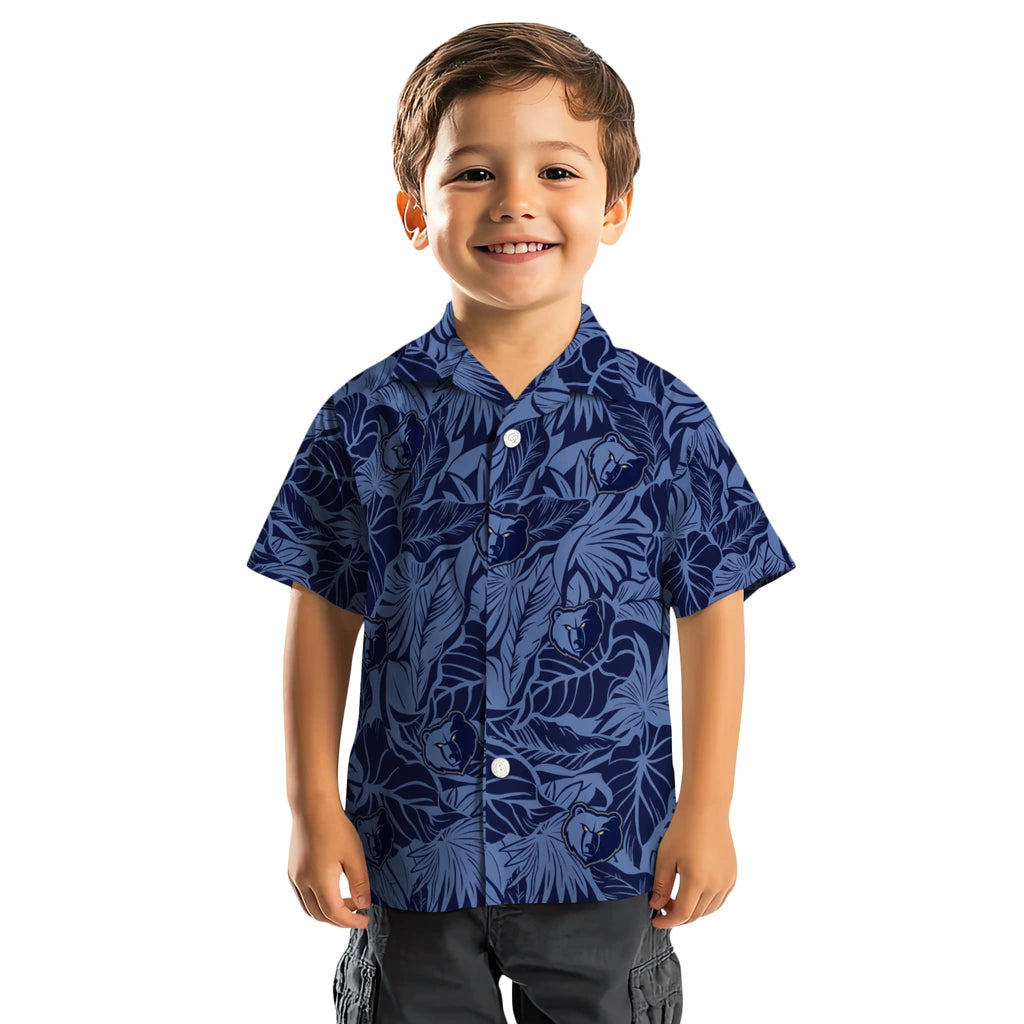 Memphis Grizzlies Hawaiian Shirt - Monstera Layer | Hula Hawaiian Shirts