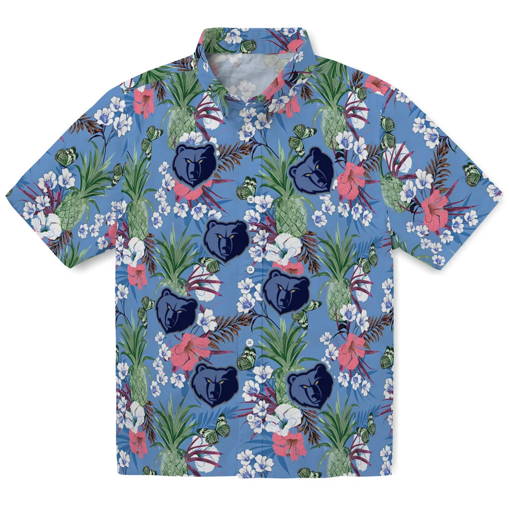 Memphis Grizzlies Hawaiian Shirt - Pineapple Bouquet | Hula Hawaiian Shirts
