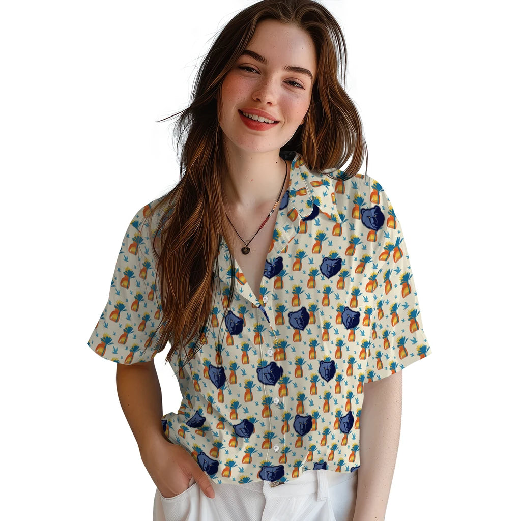 Memphis Grizzlies Hawaiian Shirt - Pineapple Delight | Hula Hawaiian Shirts