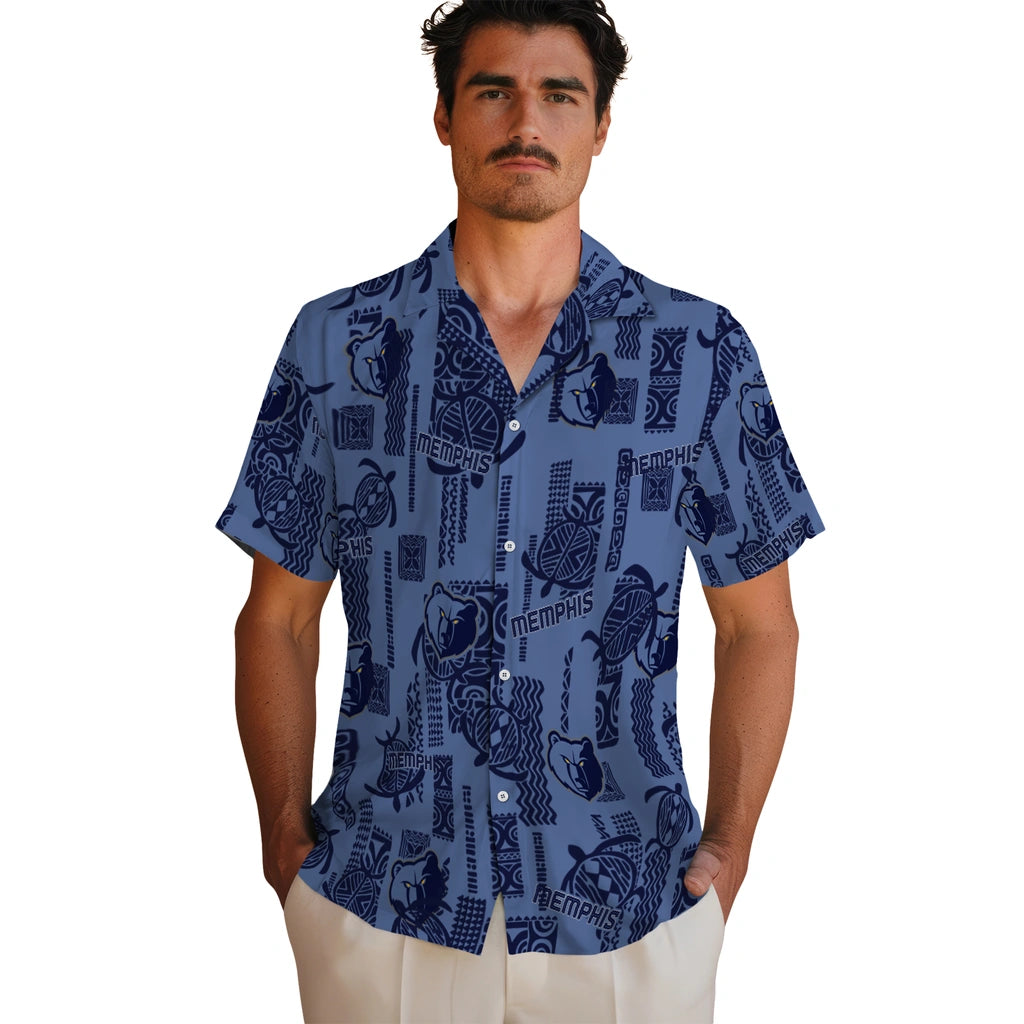 Memphis Grizzlies Hawaiian Shirt - Turtle Lines | Hula Hawaiian Shirts