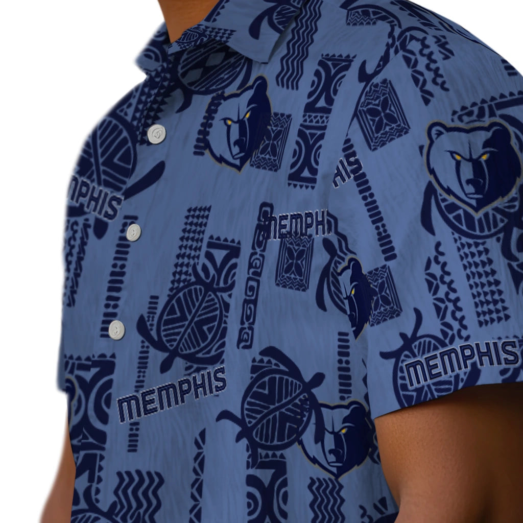 Memphis Grizzlies Hawaiian Shirt - Turtle Lines | Hula Hawaiian Shirts