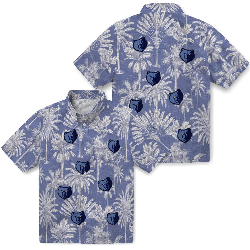 Memphis Grizzlies Hawaiian Shirt - Vintage Palm Tree | Hula Hawaiian Shirts