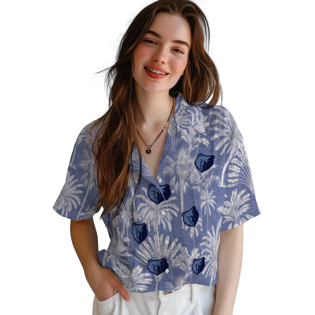 Memphis Grizzlies Hawaiian Shirt - Vintage Palm Tree | Hula Hawaiian Shirts