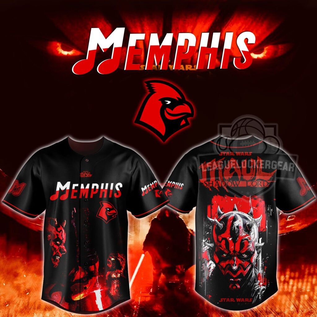 Memphis Star Wars Darth Maul Shadow Lord Baseball Jersey - LeagueLockerGear