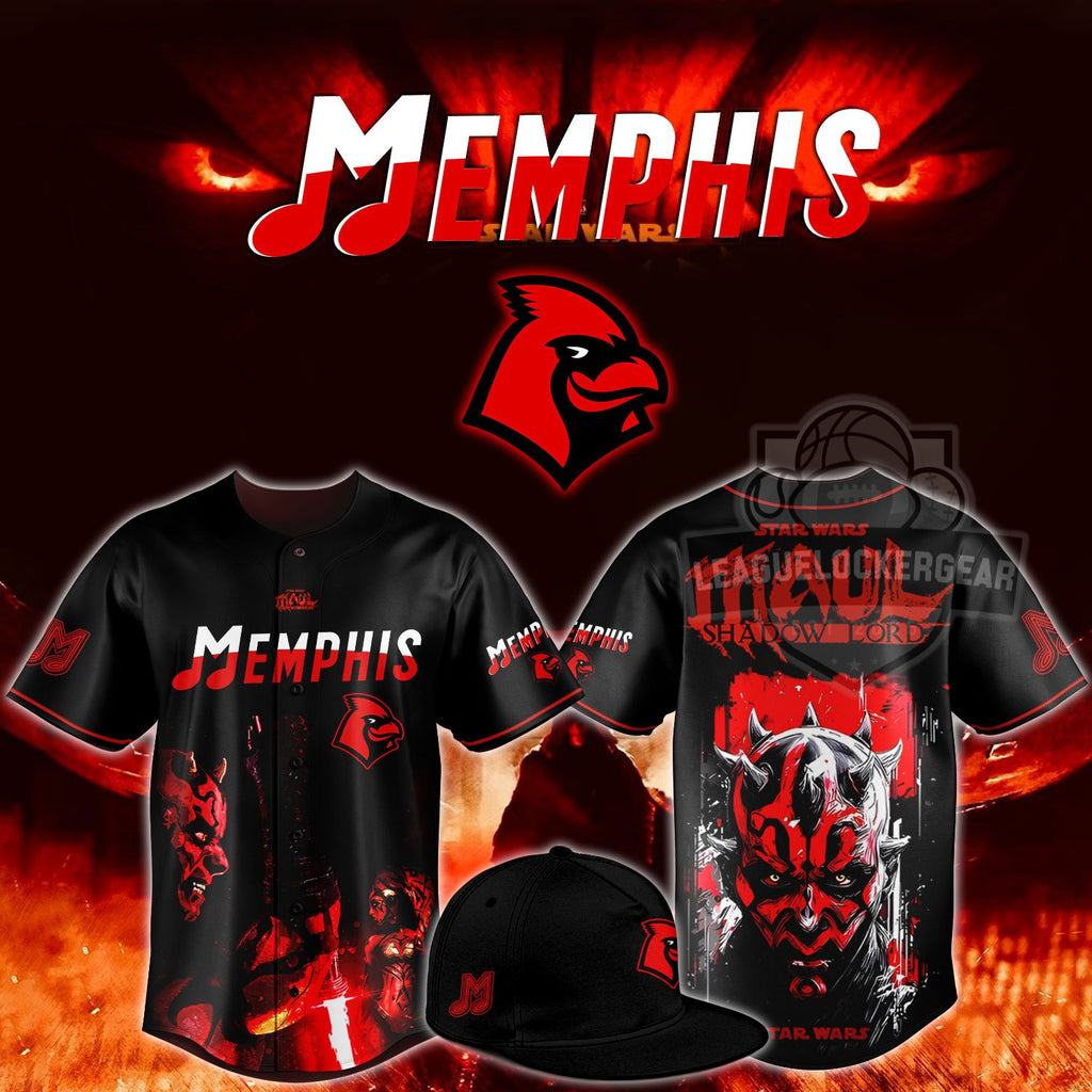 Memphis Star Wars Darth Maul Shadow Lord Baseball Jersey - LeagueLockerGear