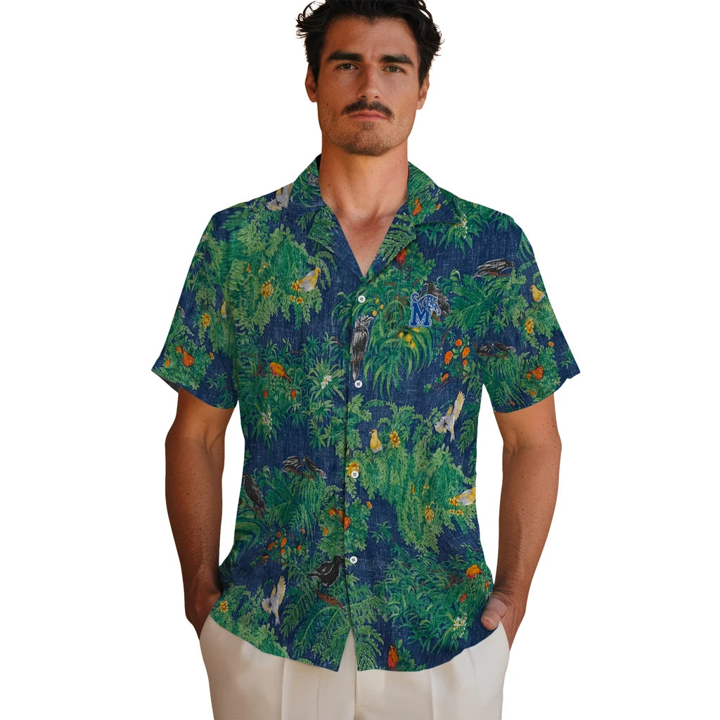 Memphis Tigers Hawaiian Shirt - Bird Canopy | Hula Hawaiian Shirts