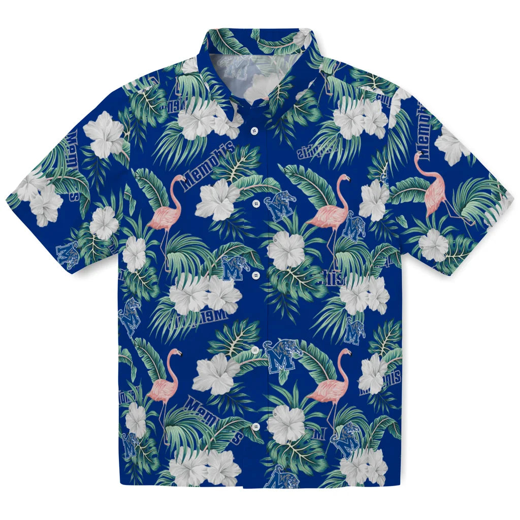 Memphis Tigers Hawaiian Shirt - Flamingo and Hibiscus | Hula Hawaiian Shirts