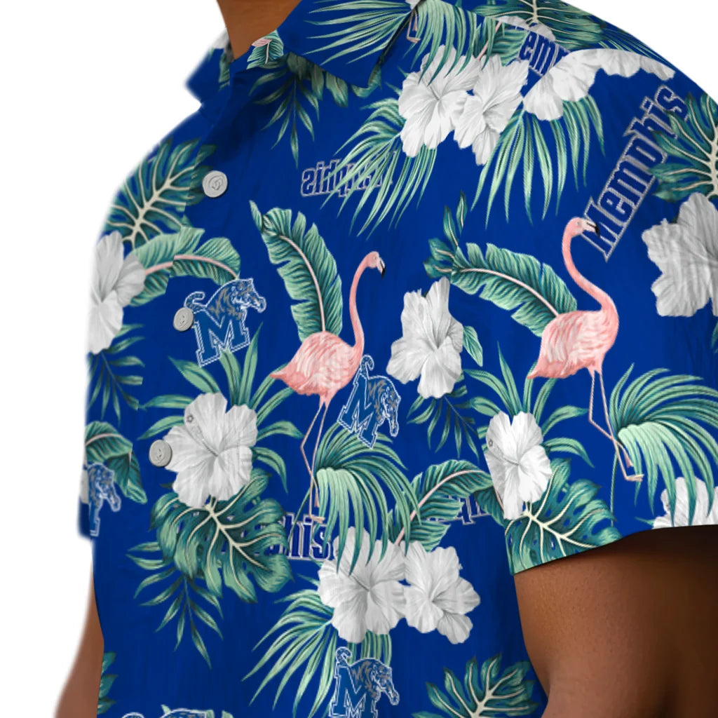 Memphis Tigers Hawaiian Shirt - Flamingo and Hibiscus | Hula Hawaiian Shirts