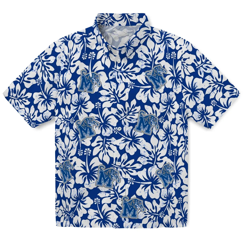 Memphis Tigers Hawaiian Shirt - Hibiscus Motif | Hula Hawaiian Shirts