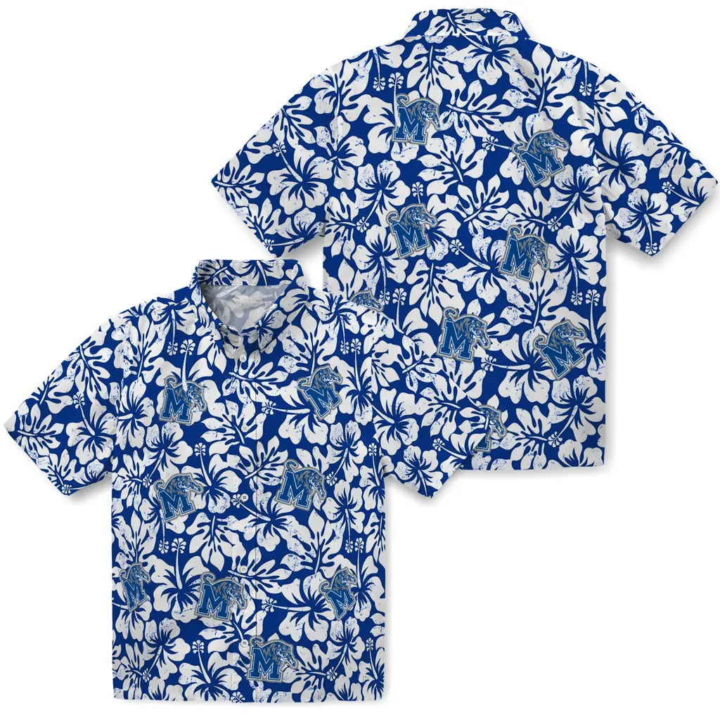 Memphis Tigers Hawaiian Shirt - Hibiscus Motif | Hula Hawaiian Shirts