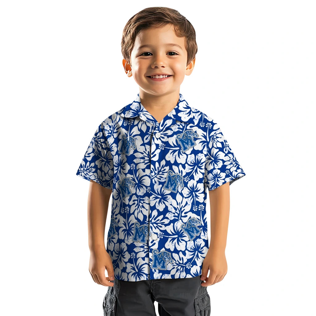 Memphis Tigers Hawaiian Shirt - Hibiscus Motif | Hula Hawaiian Shirts
