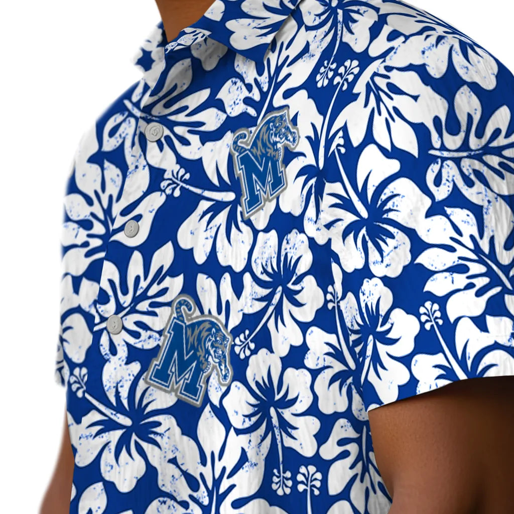Memphis Tigers Hawaiian Shirt - Hibiscus Motif | Hula Hawaiian Shirts