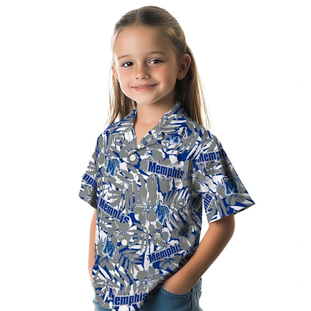 Memphis Tigers Hawaiian Shirt - Hibiscus Overlay | Hula Hawaiian Shirts