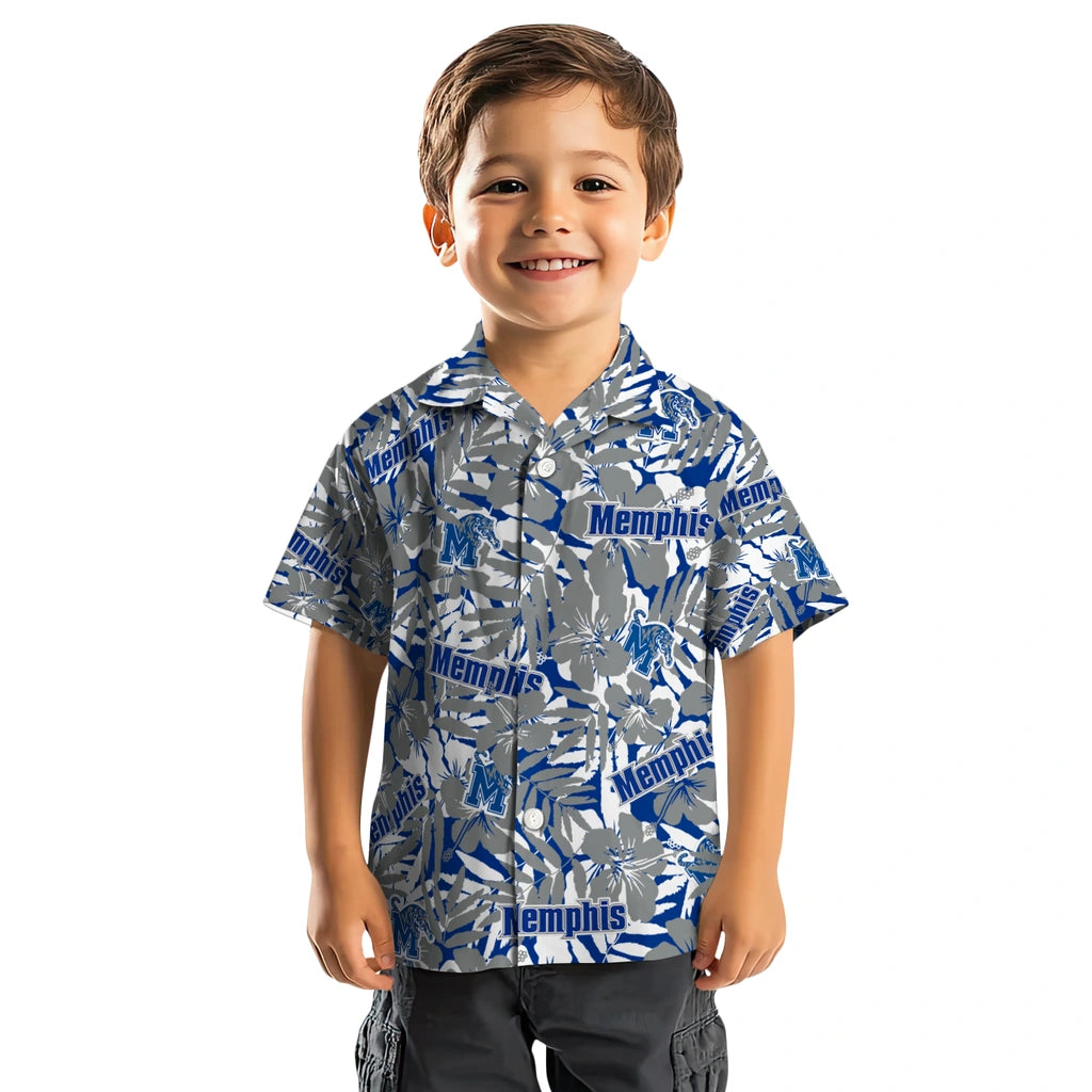 Memphis Tigers Hawaiian Shirt - Hibiscus Overlay | Hula Hawaiian Shirts