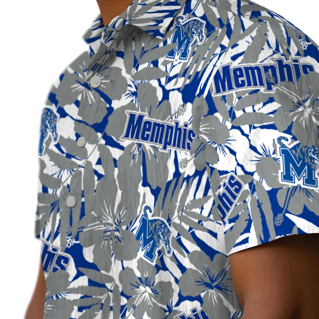Memphis Tigers Hawaiian Shirt - Hibiscus Overlay | Hula Hawaiian Shirts