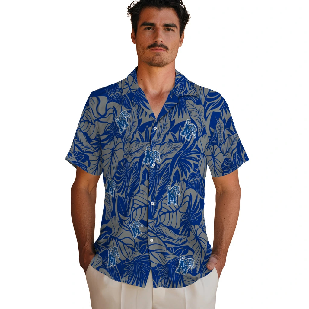 Memphis Tigers Hawaiian Shirt - Monstera Layer | Hula Hawaiian Shirts
