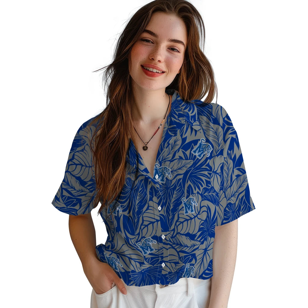 Memphis Tigers Hawaiian Shirt - Monstera Layer | Hula Hawaiian Shirts