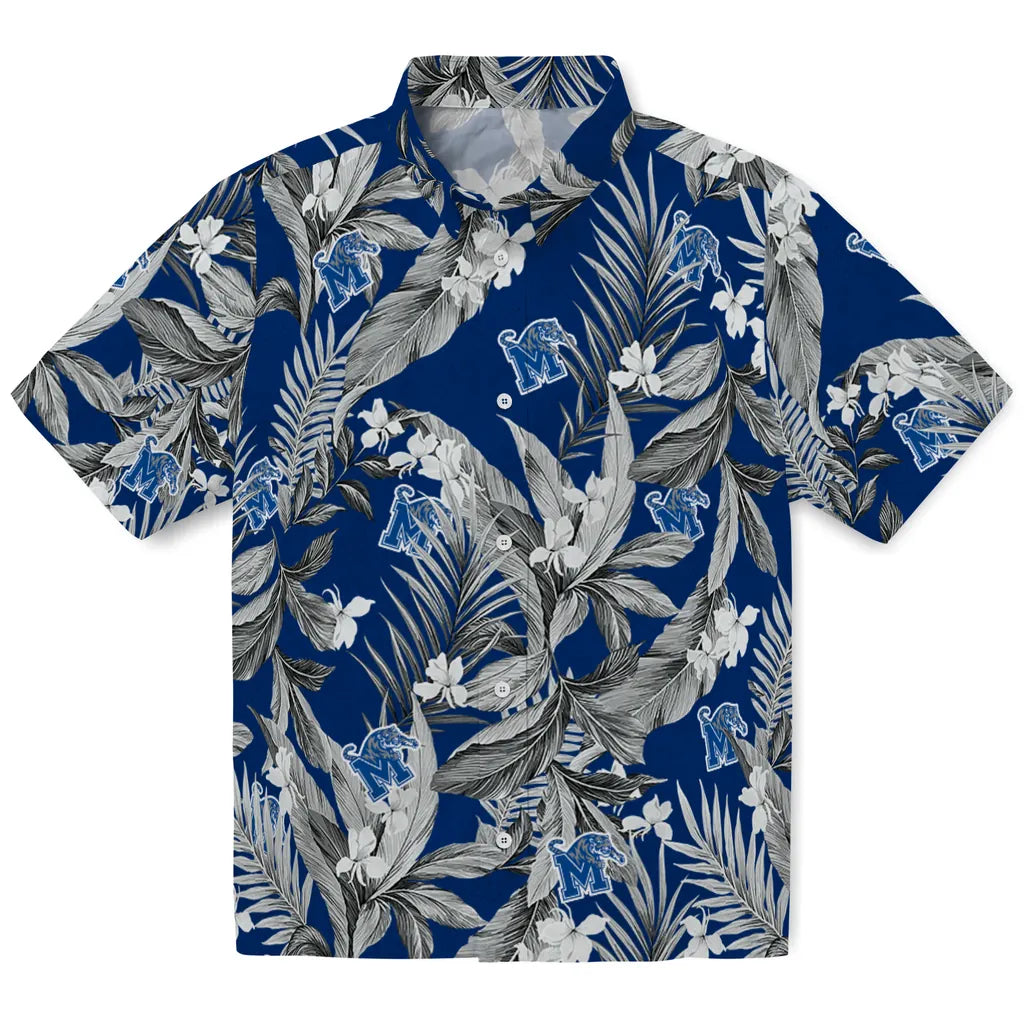 Memphis Tigers Hawaiian Shirt - Palm Leaves | Hula Hawaiian Shirts