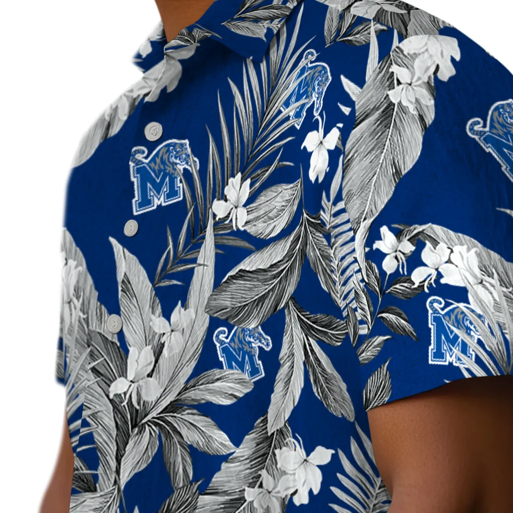 Memphis Tigers Hawaiian Shirt - Palm Leaves | Hula Hawaiian Shirts