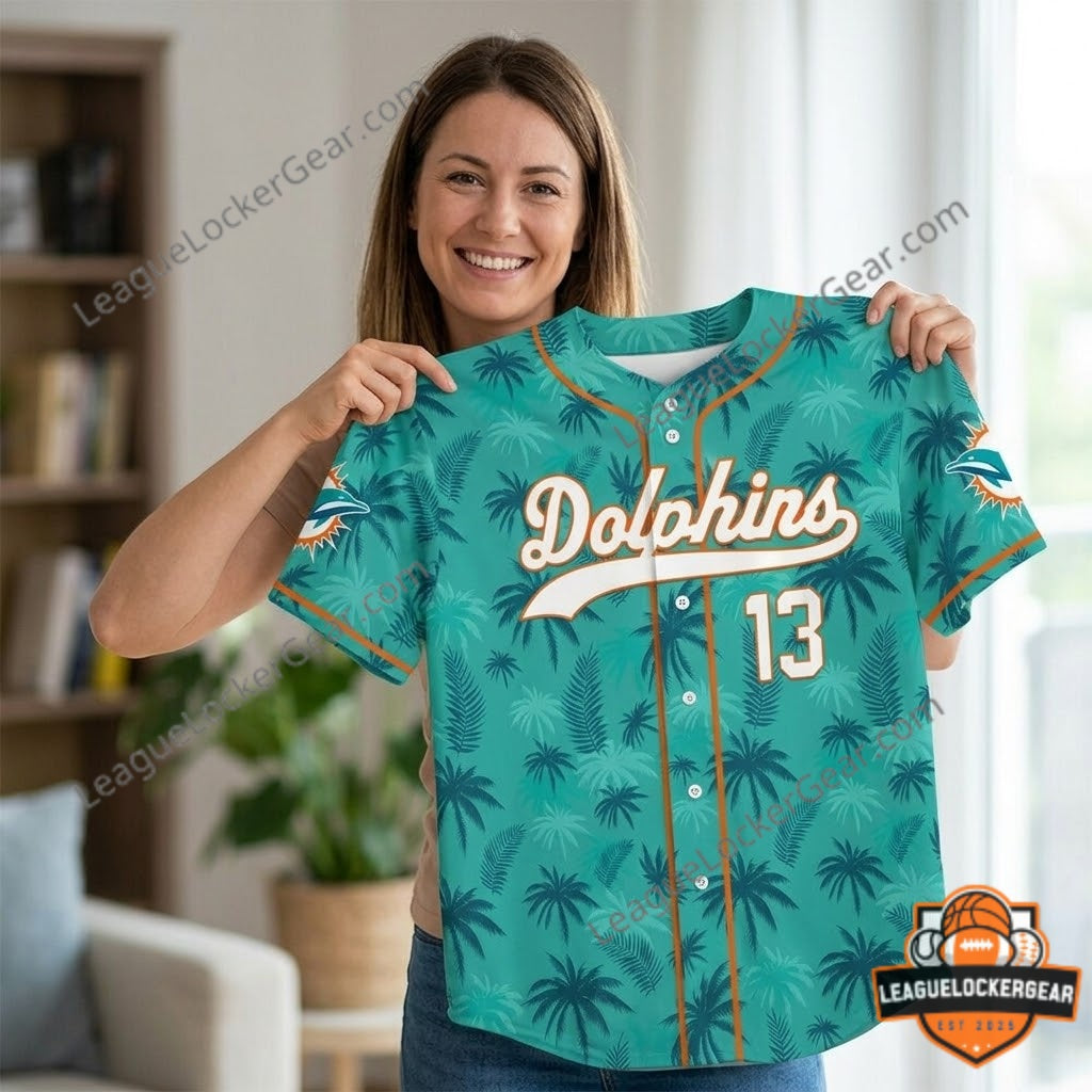 Miami Dolphins GTA VI Baseball Jersey - LeagueLockerGear