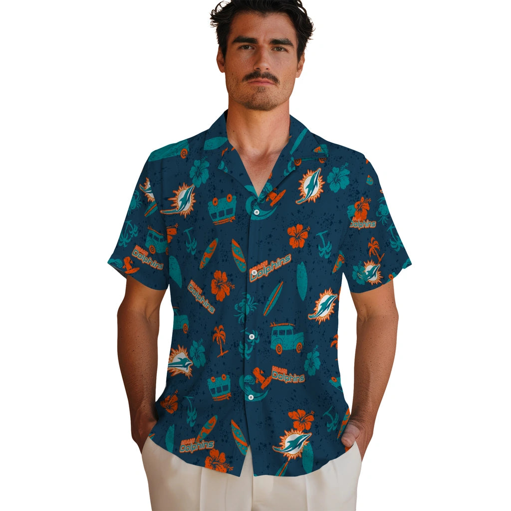 Miami Dolphins Hawaiian Shirt - Beach Vibe | Hula Hawaiian Shirts