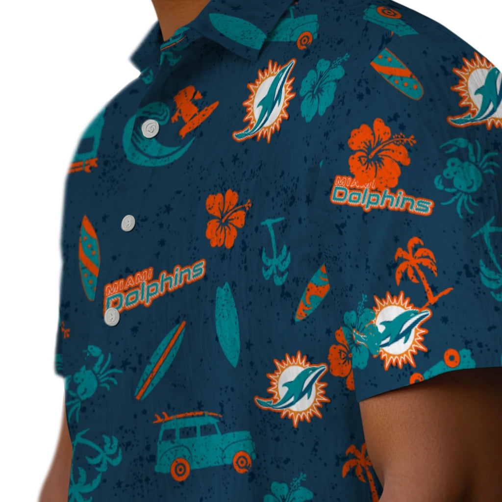 Miami Dolphins Hawaiian Shirt - Beach Vibe | Hula Hawaiian Shirts