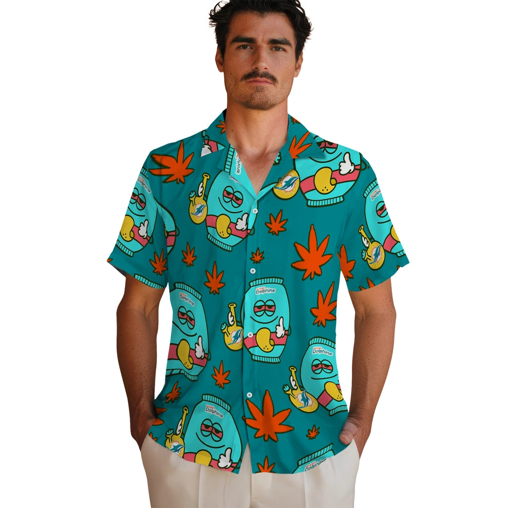Miami Dolphins Hawaiian Shirt - Chill Vibe | Hula Hawaiian Shirts
