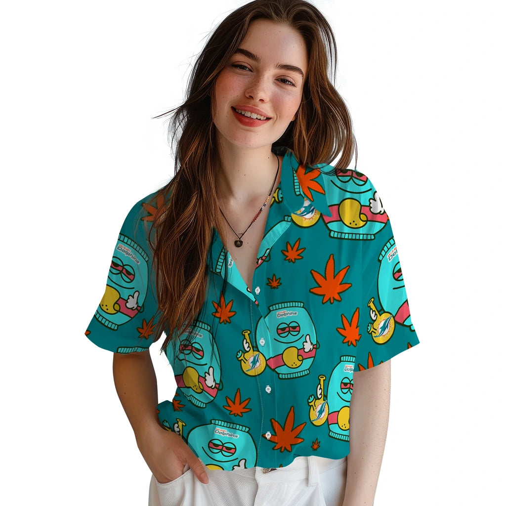 Miami Dolphins Hawaiian Shirt - Chill Vibe | Hula Hawaiian Shirts