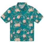 Miami Dolphins Hawaiian Shirt - Flamingo and Hibiscus | Hula Hawaiian Shirts