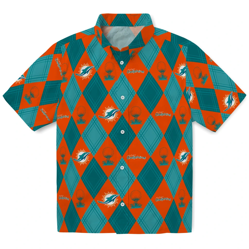 Miami Dolphins Hawaiian Shirt - Golfing Plaid | Hula Hawaiian Shirts