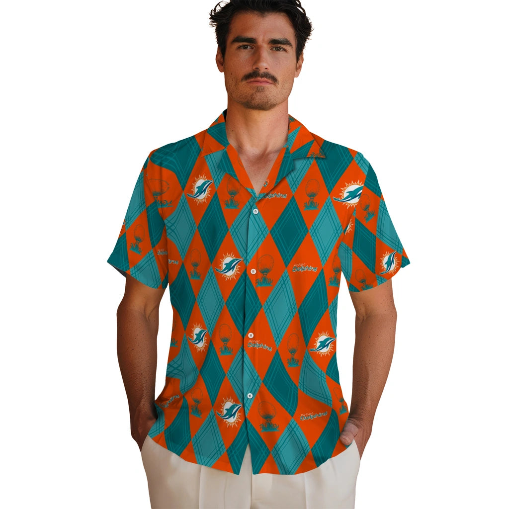 Miami Dolphins Hawaiian Shirt - Golfing Plaid | Hula Hawaiian Shirts