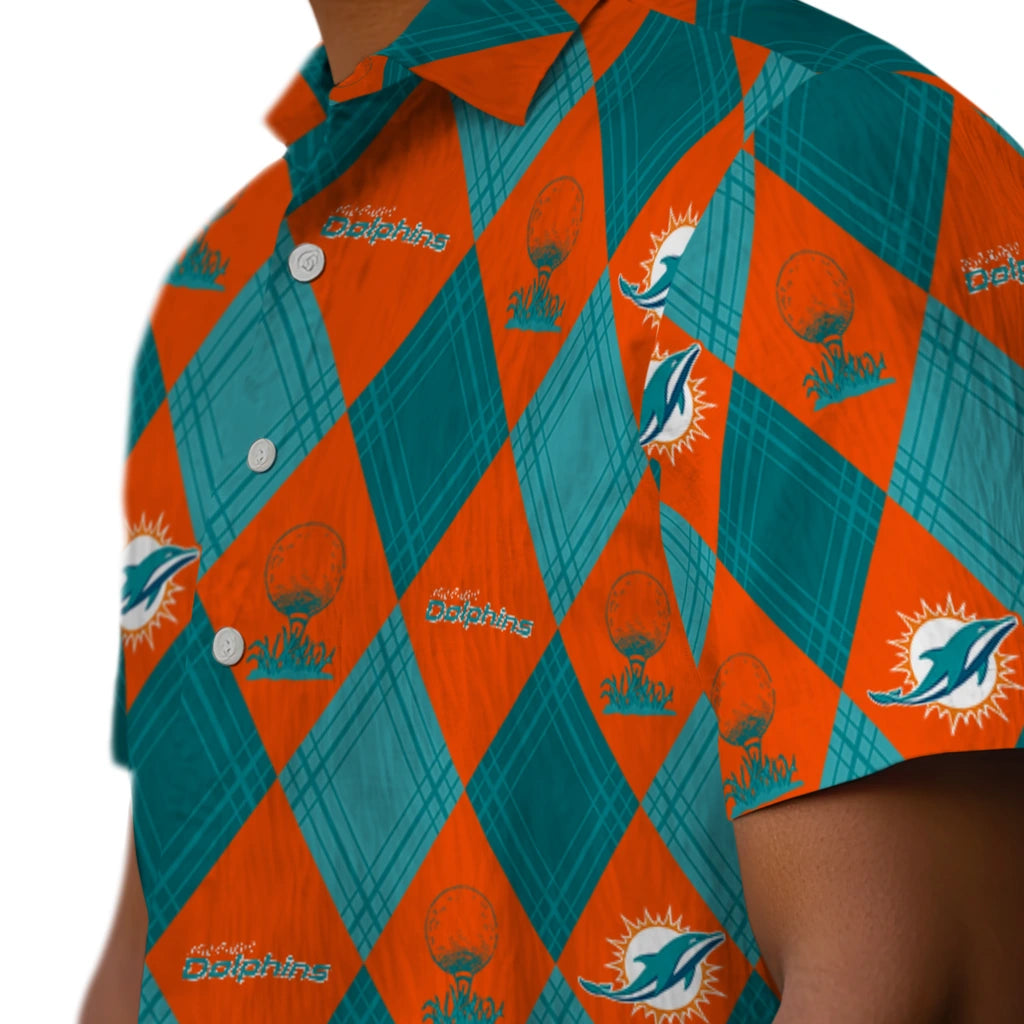 Miami Dolphins Hawaiian Shirt - Golfing Plaid | Hula Hawaiian Shirts