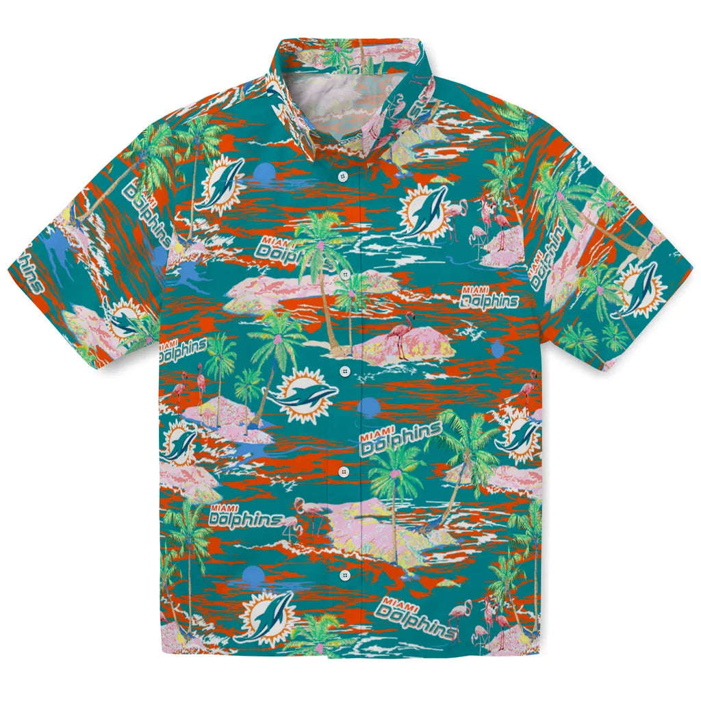 Miami Dolphins Hawaiian Shirt - Hawaii Island | Hula Hawaiian Shirts