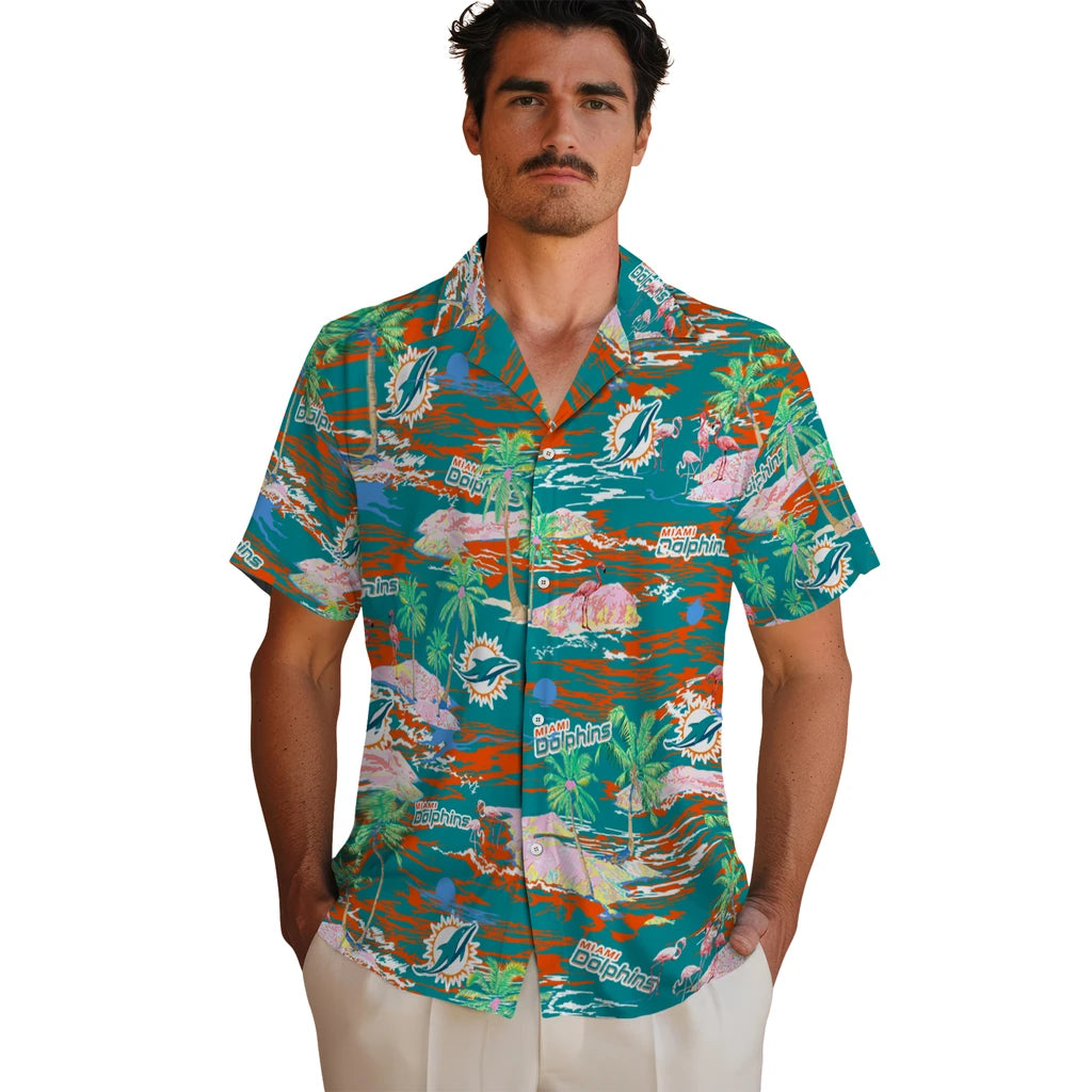 Miami Dolphins Hawaiian Shirt - Hawaii Island | Hula Hawaiian Shirts
