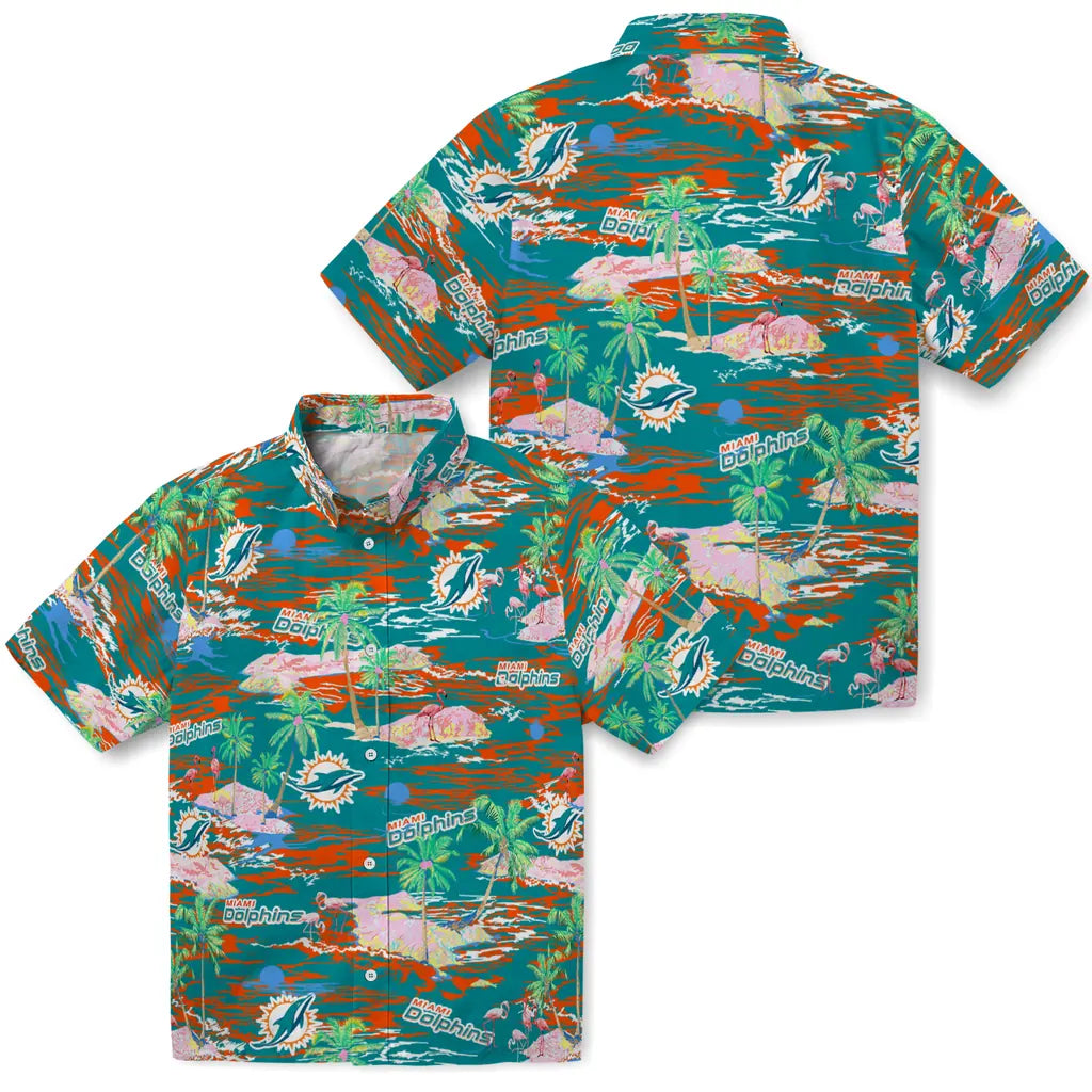 Miami Dolphins Hawaiian Shirt - Hawaii Island | Hula Hawaiian Shirts