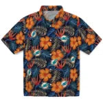 Miami Dolphins Hawaiian Shirt - Hibiscus Foliage | Hula Hawaiian Shirts
