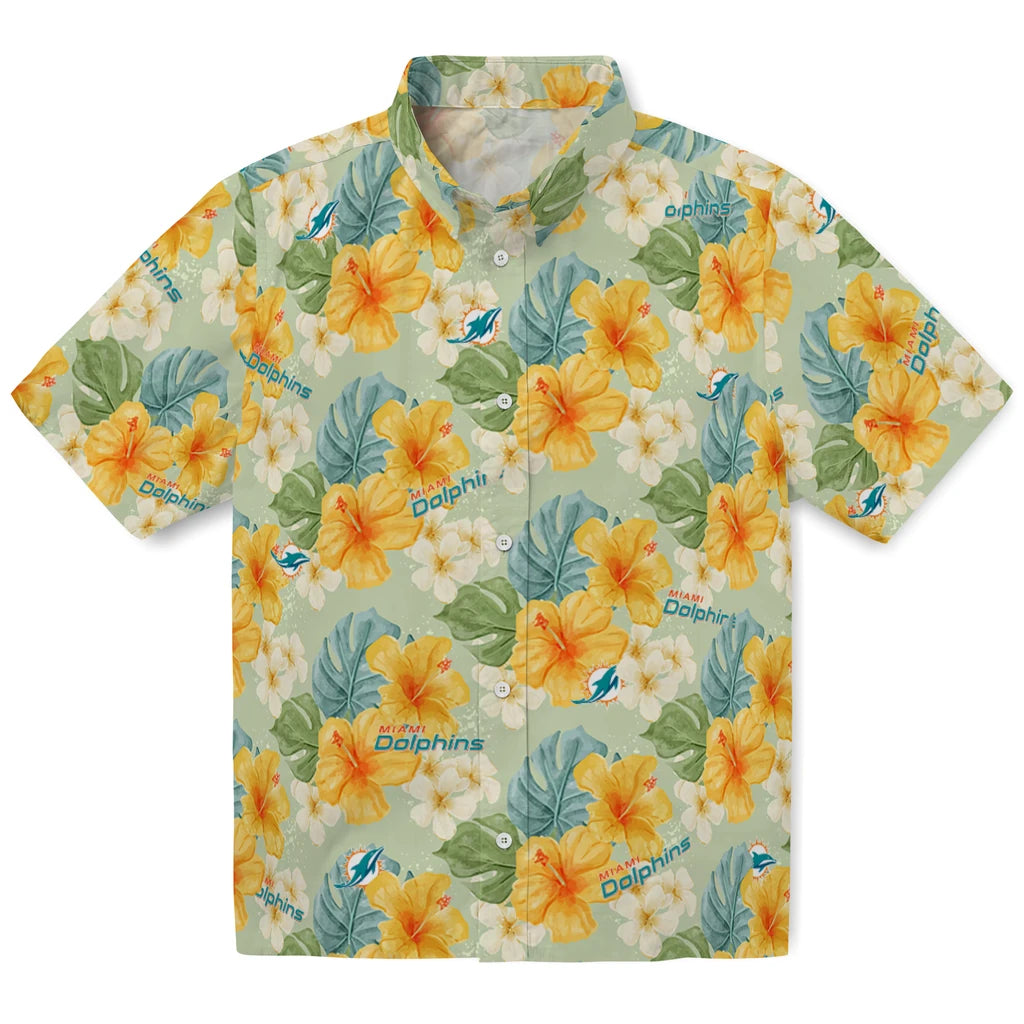 Miami Dolphins Hawaiian Shirt - Hibiscus Mood | Hula Hawaiian Shirts