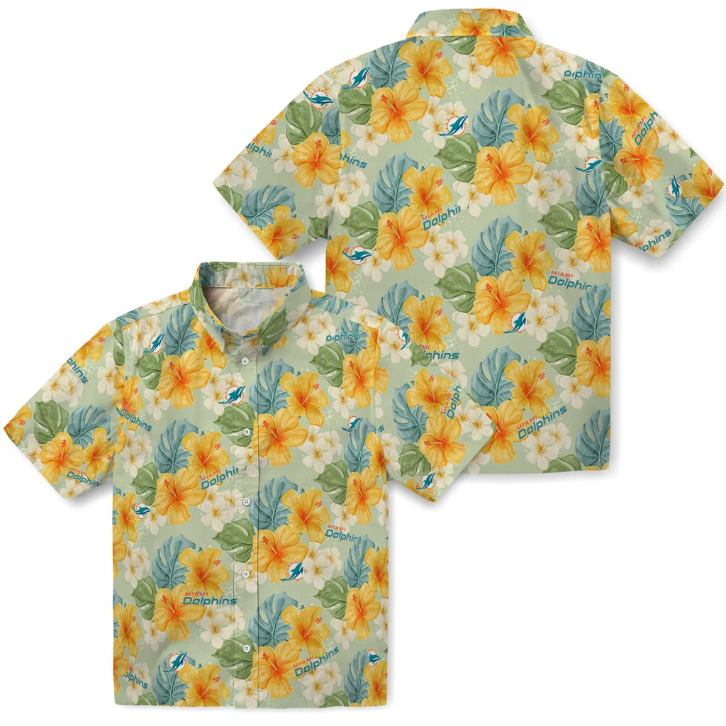 Miami Dolphins Hawaiian Shirt - Hibiscus Mood | Hula Hawaiian Shirts