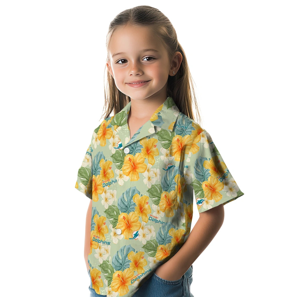 Miami Dolphins Hawaiian Shirt - Hibiscus Mood | Hula Hawaiian Shirts