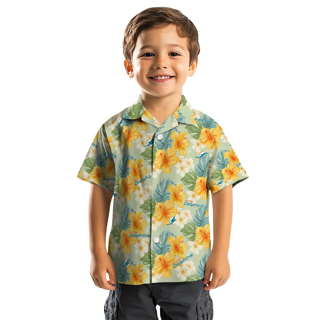Miami Dolphins Hawaiian Shirt - Hibiscus Mood | Hula Hawaiian Shirts
