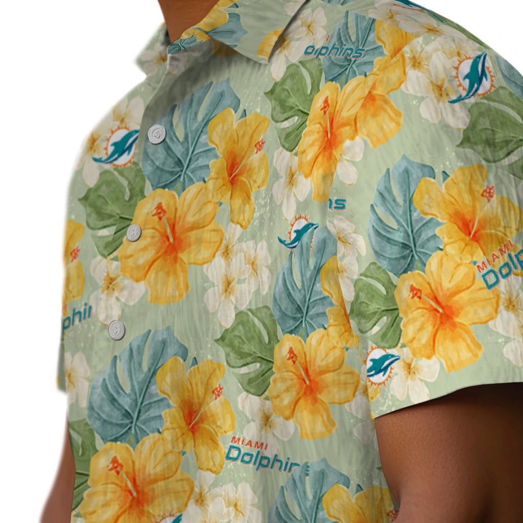 Miami Dolphins Hawaiian Shirt - Hibiscus Mood | Hula Hawaiian Shirts
