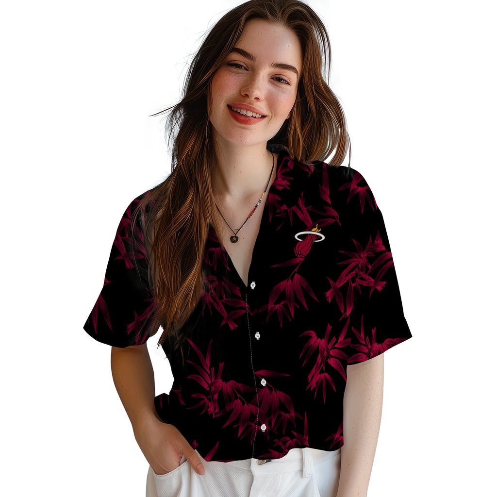 Miami Heat Hawaiian Shirt - Bamboo Branches | Hula Hawaiian Shirts