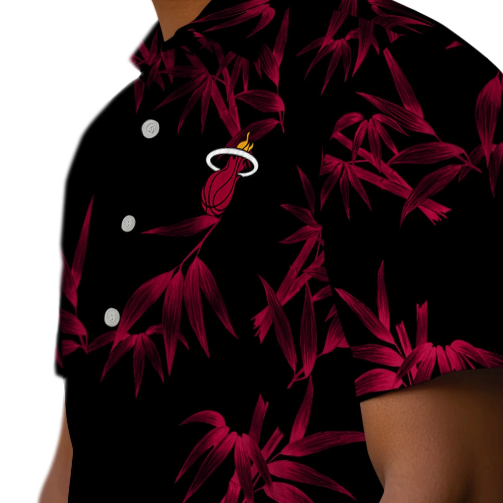 Miami Heat Hawaiian Shirt - Bamboo Branches | Hula Hawaiian Shirts