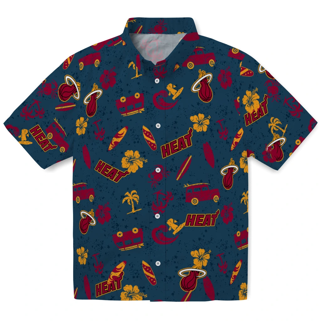 Miami Heat Hawaiian Shirt - Beach Vibe | Hula Hawaiian Shirts