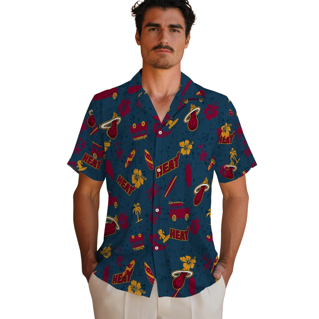 Miami Heat Hawaiian Shirt - Beach Vibe | Hula Hawaiian Shirts